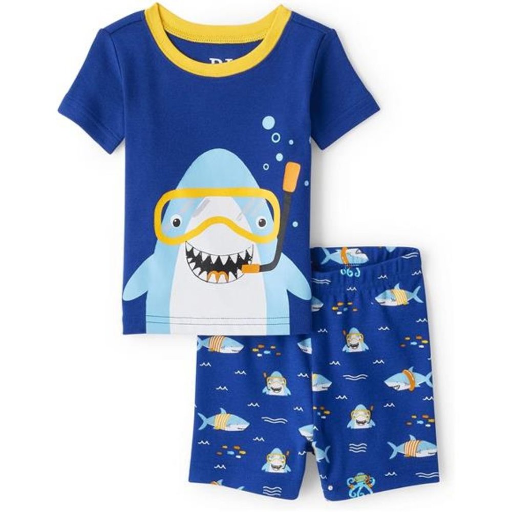 NEW With Tag - Baby Toddler Boy Sleeve Top and Shorts 100% Cotton Pajama Set